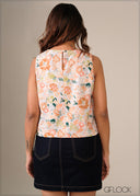 Printed Basic Crop Top - 130326