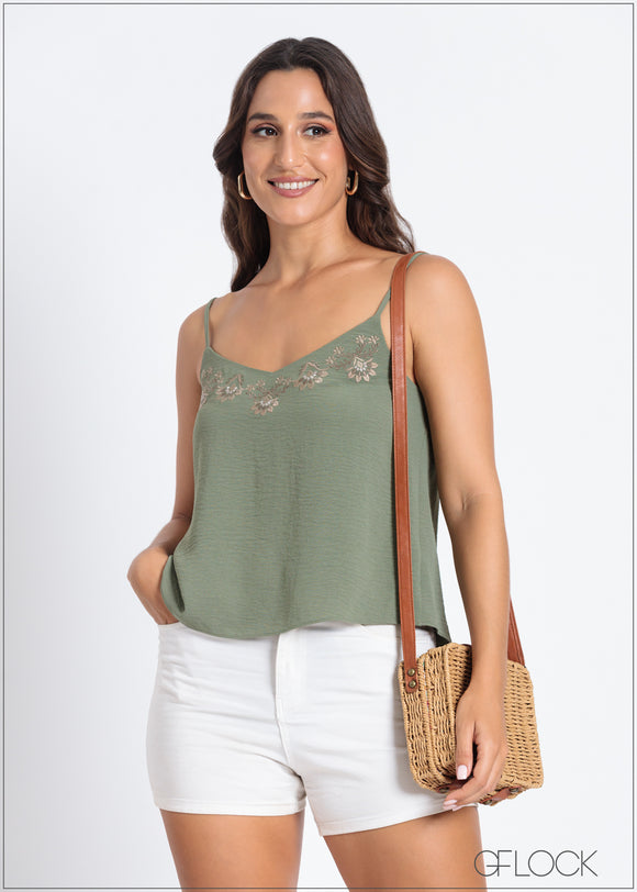 Embroidery Cami Top - 120824