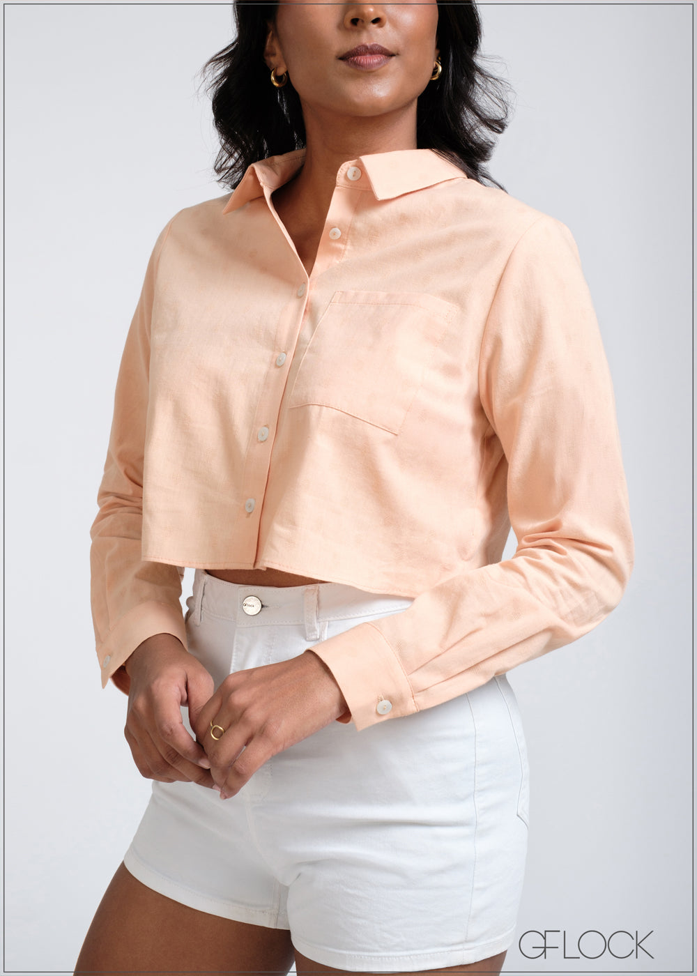 Long Sleeve Crop Shirt - 260525