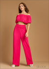 High Waist Smocked Pant - 041223