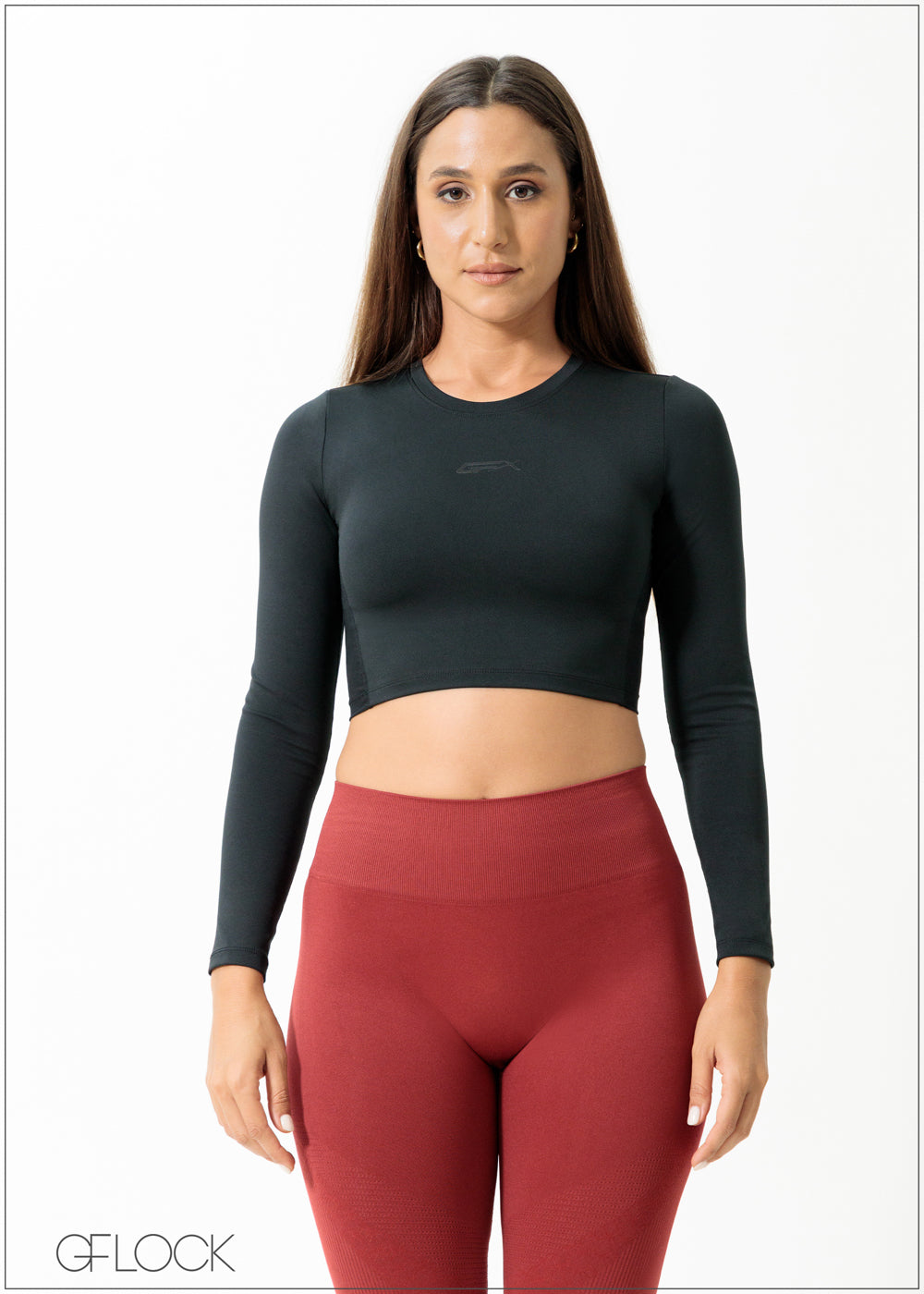 GFX Crop Top With Long Sleeve - 310724