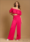 High Waist Smocked Pant - 041223