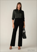 Long Sleeve Satin Shirt - 090326