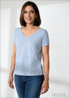 V-Neck T-Shirt - 220124