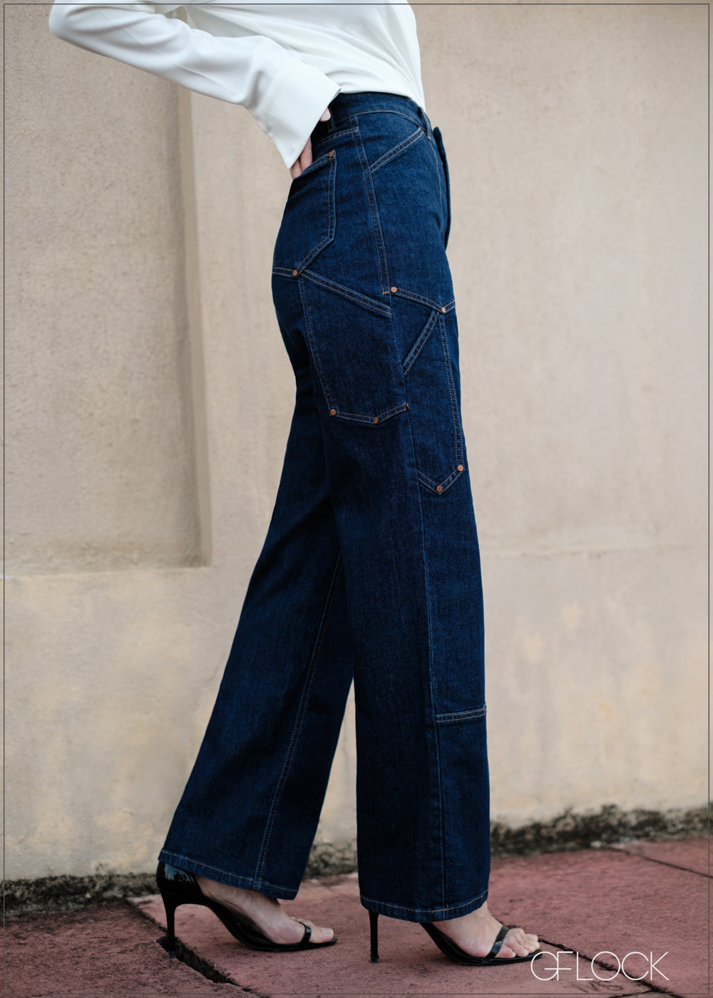 Pocket Detail Jean - Long Length - 090425