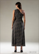 One Shoulder Trim Dress - 121225