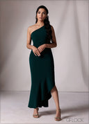 One Shoulder Ruffle Dress - 151026