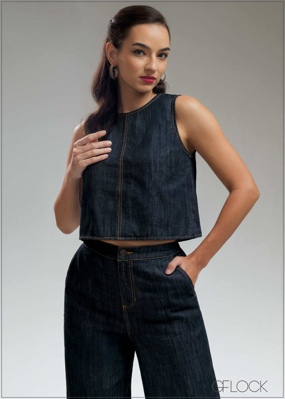 Round Neck Loose Vest Top - 210925