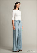 Wide Leg Chambray - Short Length - 150726