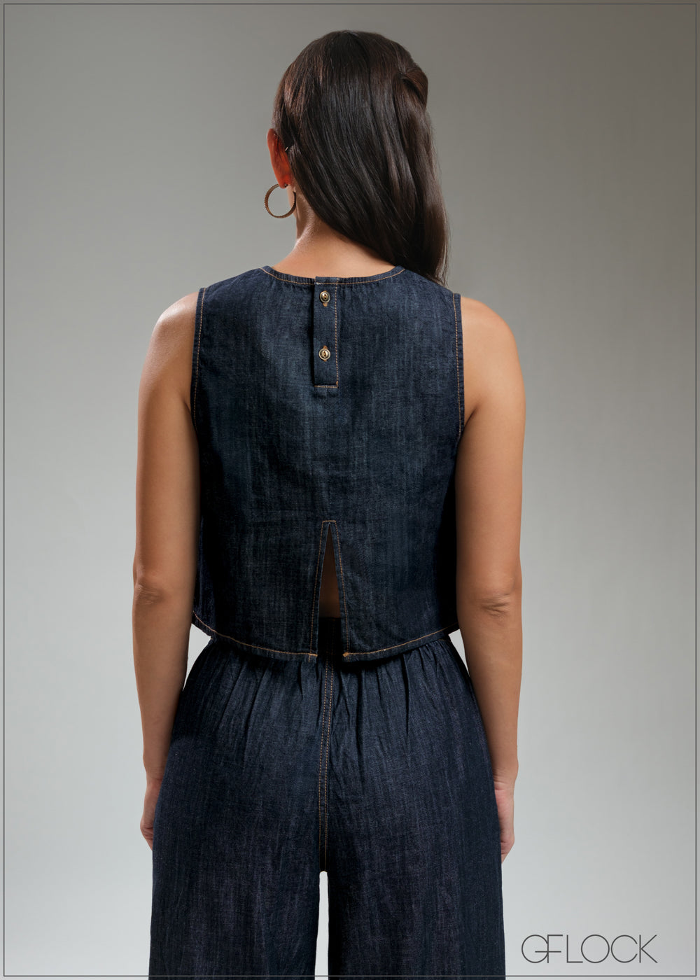 Round Neck Loose Vest Top - 210925