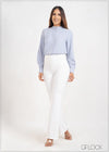 Long Sleeve Chinese Collar Shirt - 200323