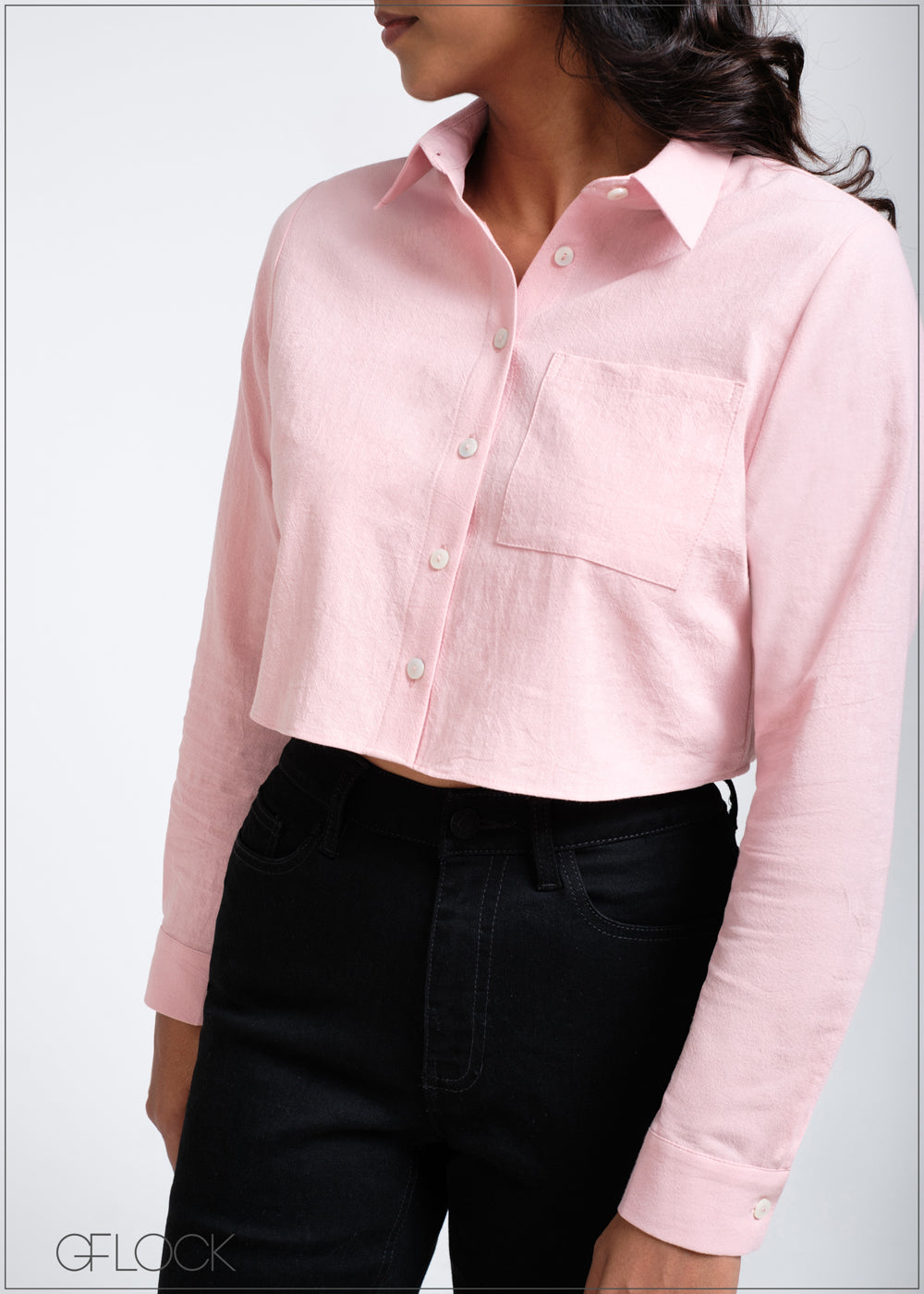 Long Sleeve Crop Shirt - 260525