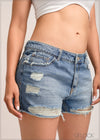 Denim Ripped Short - 141223