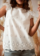 Frill Detail Cutlawn Top - 240626