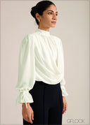 High Neck Cowl Top - 261026