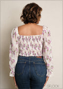Smocked Crop Top - 090525