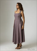 Back Open Dress - 201026