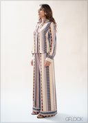 Wide Leg Printed Pant - 090426
