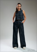 Loose Fit Denim Pant - 210925