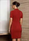 Dress With Queen Anne Neckline - 090824