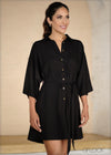 Regular Collar Button Down Dress - 031123