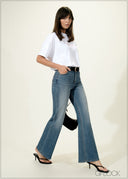 Mid Wash Bootcut Jean - Long Length - 030626