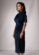 Side Ruched Detail Maxi Dress - 151026
