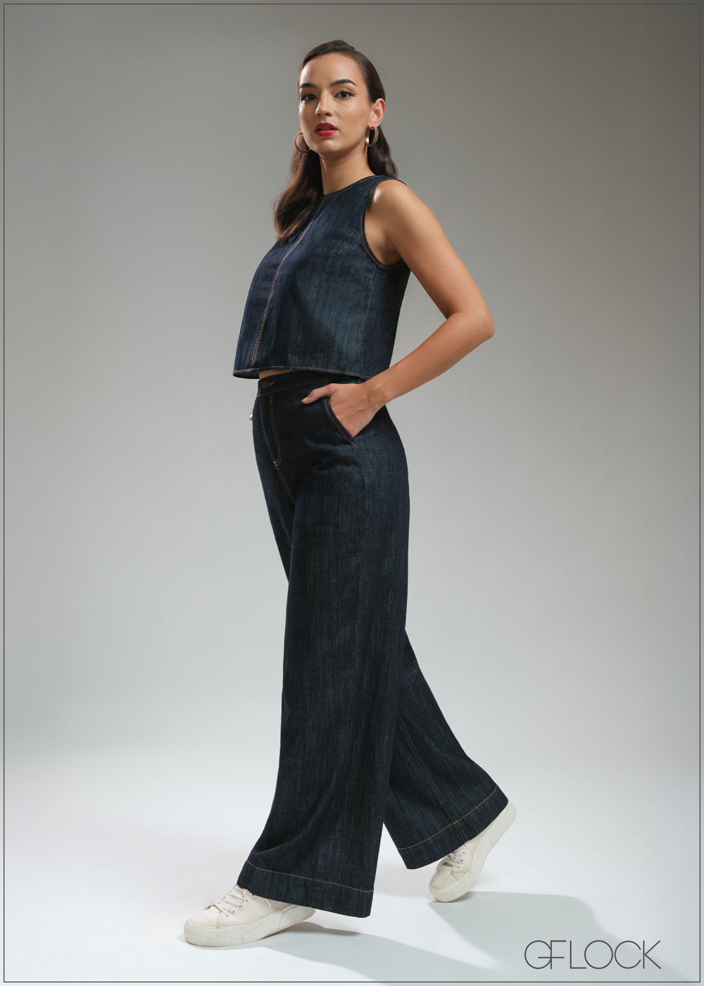 Round Neck Loose Vest Top - 210925