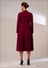 Shirt Dress With Patch Pockets and Pleats - 120124