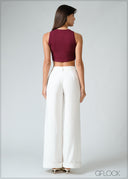 High Waist Pintuck Pant - 260626