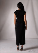 V-Neck Sleeveless Maxi Dress - 151026