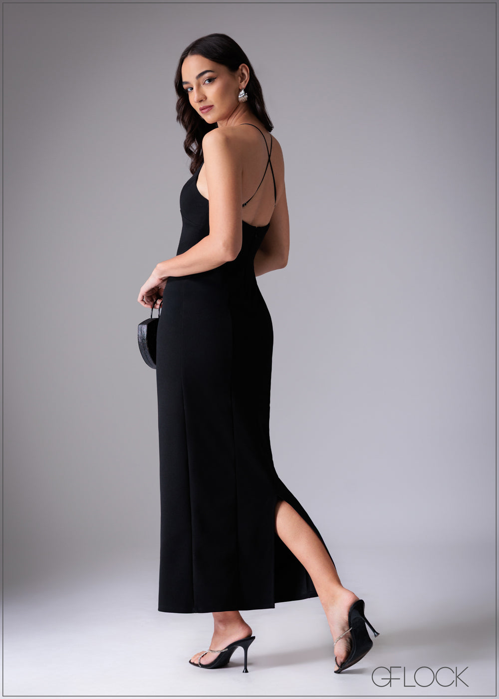 Strappy Bodycon Maxi Dress - 110725