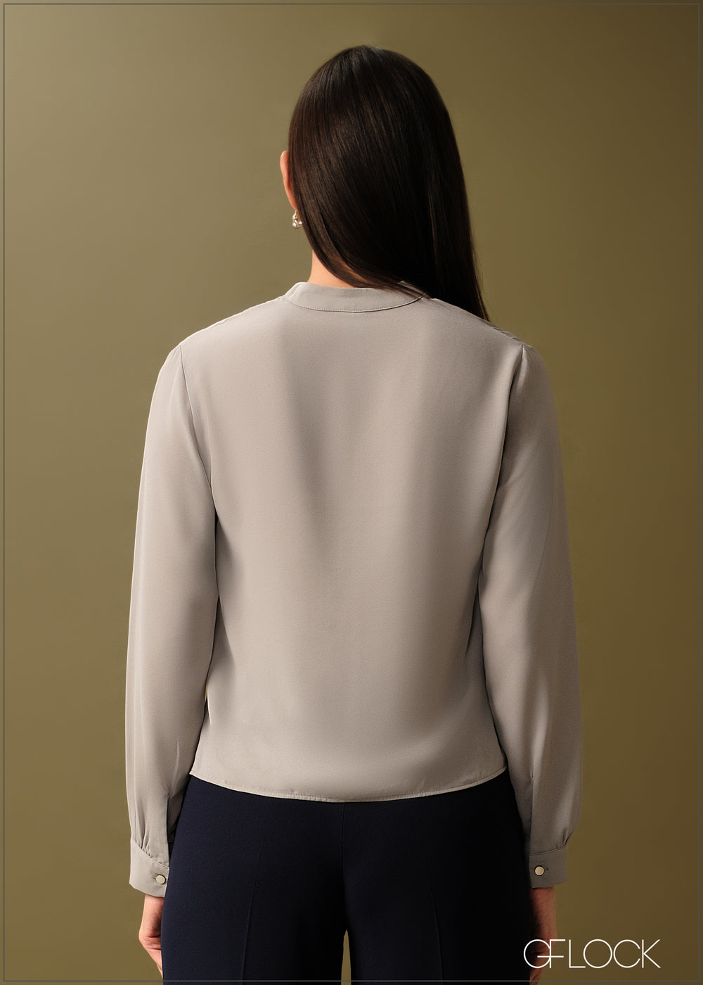 V-Neck Long Sleeve Shirt - 061025