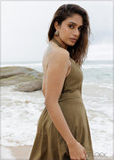 Back Open Dress - 201026
