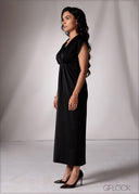 V-Neck Sleeveless Maxi Dress - 151026
