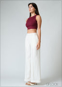 High Waist Pintuck Pant - 260626