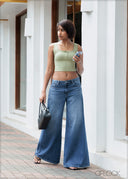 Palazzo Denim Pant - Long Length - 241026