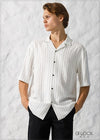 Striped Revere Collar Shirt - 260324 - 01