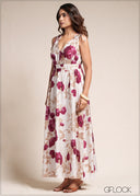 V-Neck Maxi Dress - 110526