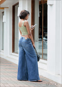 Palazzo Denim Pant - Long Length - 241026