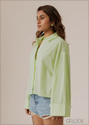 Wide Sleeve Detailed Shirt - 280926