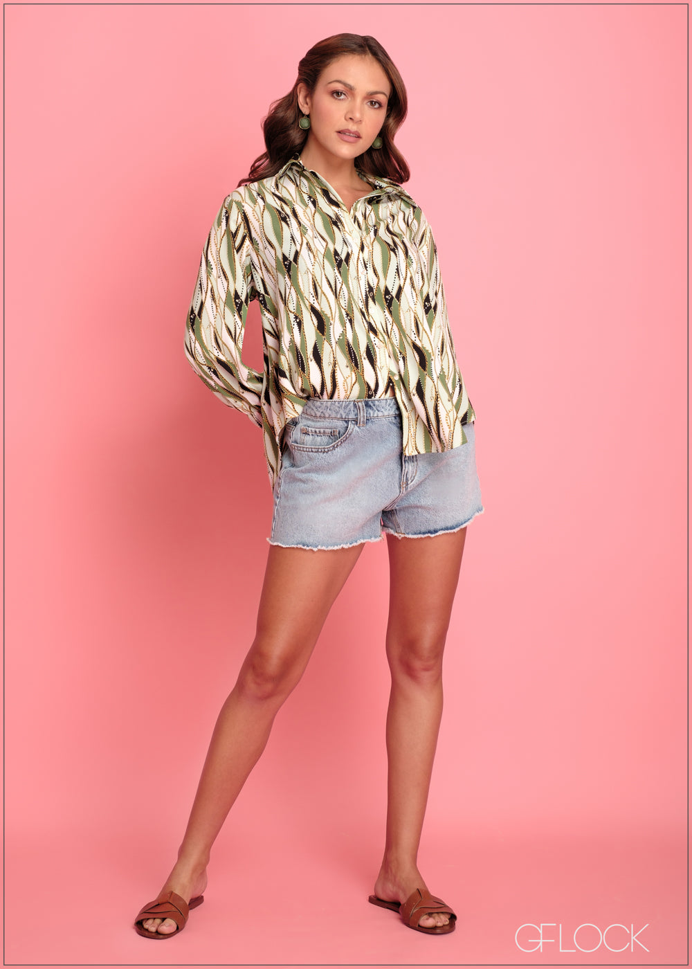 Regular Collar Button Down Shirt - 050224