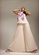 Printed Pleated Top - 120226