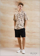 Revere Collar Short Sleeve Shirt - 100424 - 02