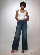 Wide Leg High Waist Jean - Long Length - 241026