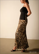 Metallic Zipper Detailed Tube Top - 271125