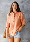 Linen Tunic Collared Shirt - 290424