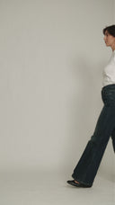 Mid Blue Wide Leg Jean - Long Length - 150726