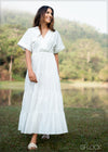 Tiered Collared Maxi Dress - 130323