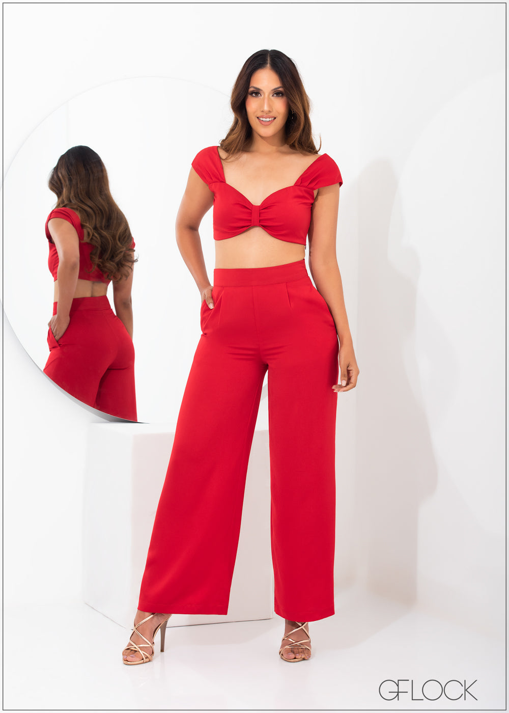 High Waisted Pleat Detailed Pant - 261222